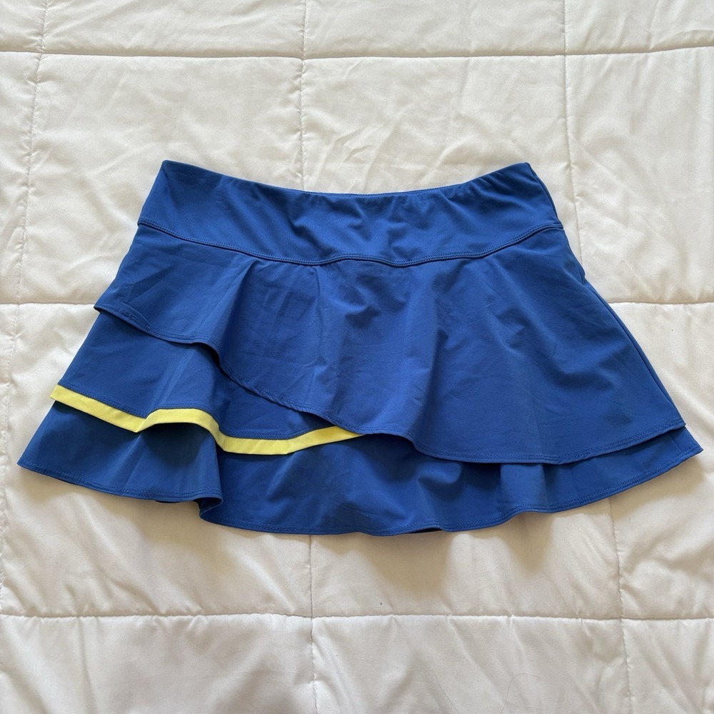 Womens Large Skirt Skort Blue Tennis Golf Pickleball Preppy Outdoor Quiet Luxury